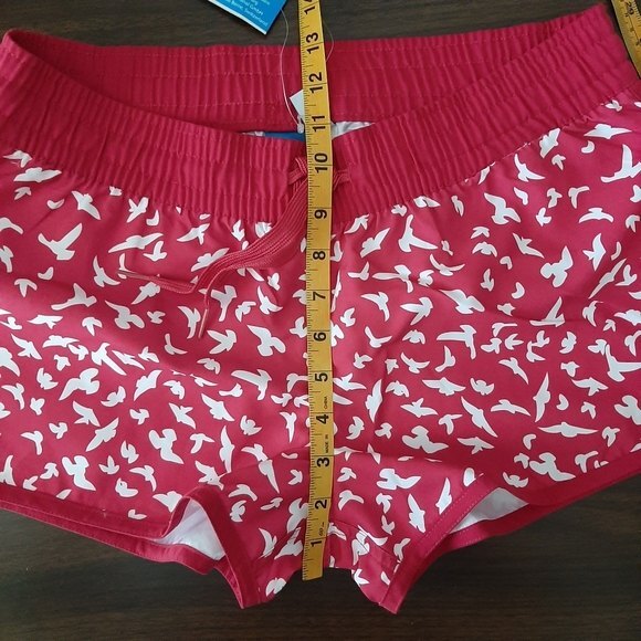 Firefly Swim Shorts Pockets Drawstring Fuchsia & White Seagulls Print Size M - Picture 8 of 13